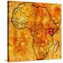 Kenya on Actual Map of Africa-michal812-Stretched Canvas