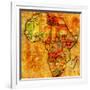 Kenya on Actual Map of Africa-michal812-Framed Art Print