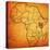 Kenya on Actual Map of Africa-michal812-Stretched Canvas