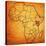 Kenya on Actual Map of Africa-michal812-Stretched Canvas