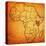 Kenya on Actual Map of Africa-michal812-Stretched Canvas