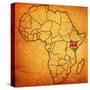 Kenya on Actual Map of Africa-michal812-Stretched Canvas