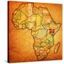 Kenya on Actual Map of Africa-michal812-Stretched Canvas