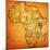 Kenya on Actual Map of Africa-michal812-Mounted Art Print