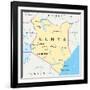 Kenya Political Map-Peter Hermes Furian-Framed Art Print