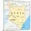 Kenya Political Map-Peter Hermes Furian-Mounted Art Print