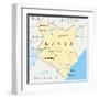 Kenya Political Map-Peter Hermes Furian-Framed Art Print