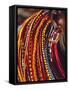 Kenya, Samburu Woman Wearing Decorative Beads-Thomasin Magor-Framed Stretched Canvas