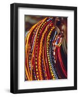 Kenya, Samburu Woman Wearing Decorative Beads-Thomasin Magor-Framed Premium Photographic Print