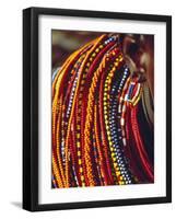 Kenya, Samburu Woman Wearing Decorative Beads-Thomasin Magor-Framed Photographic Print