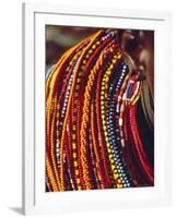 Kenya, Samburu Woman Wearing Decorative Beads-Thomasin Magor-Framed Photographic Print