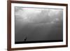 Kenya, Serengeti, Maasai Mara. Masai giraffe in front of stormy sky. Endangered species.-Cindy Miller Hopkins-Framed Photographic Print