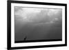 Kenya, Serengeti, Maasai Mara. Masai giraffe in front of stormy sky. Endangered species.-Cindy Miller Hopkins-Framed Photographic Print