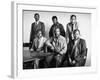 Kenya Story: Mau Mau Leader Jomo Kenyatta Posing with Five of His Staff Members During Trial-Alfred Eisenstaedt-Framed Premium Photographic Print