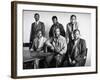 Kenya Story: Mau Mau Leader Jomo Kenyatta Posing with Five of His Staff Members During Trial-Alfred Eisenstaedt-Framed Premium Photographic Print