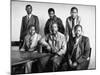 Kenya Story: Mau Mau Leader Jomo Kenyatta Posing with Five of His Staff Members During Trial-Alfred Eisenstaedt-Mounted Premium Photographic Print