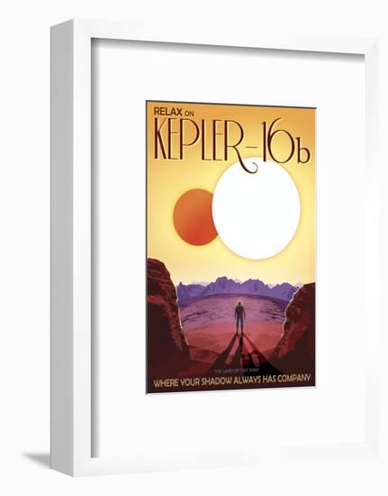 Kepler-16b-Vintage Reproduction-Framed Art Print