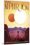 Kepler-16b-Vintage Reproduction-Mounted Giclee Print