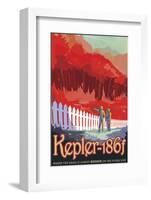 Kepler-186f-Vintage Reproduction-Framed Art Print