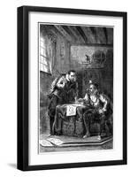 Kepler and Brahe at Work Together (C160), C1870-null-Framed Giclee Print