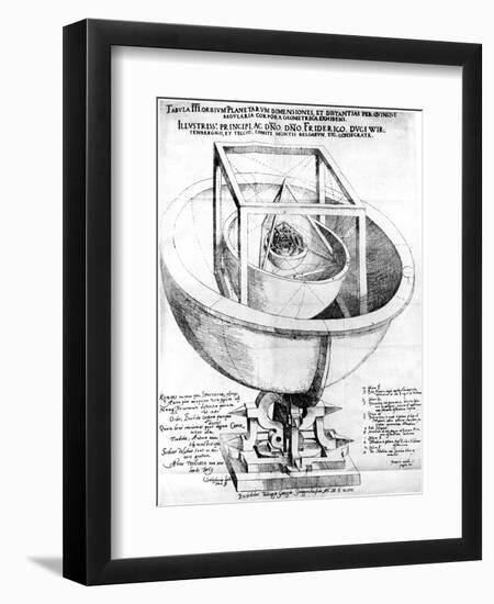 Kepler's Explanation of the Structure of the Planetary System, 1619-null-Framed Premium Giclee Print