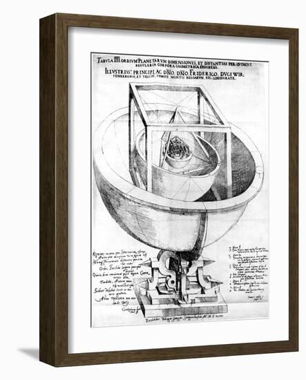 Kepler's Explanation of the Structure of the Planetary System, 1619-null-Framed Giclee Print