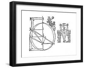 Kepler's Illustration to Explain His Discovery of the Elliptical Orbit of Mars, 1609-null-Framed Giclee Print