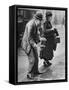 Kerb-Side Concertina-Player, Holborn, London, 1926-1927-null-Framed Stretched Canvas