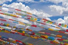 Prayer flags in Simila Mountain, Gyantse County, Tibet, China-Keren Su-Photographic Print