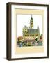 Kerk And Market-Maud & Miska Petersham-Framed Art Print