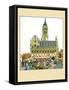 Kerk And Market-Maud & Miska Petersham-Framed Stretched Canvas
