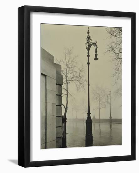 Kerle Electric Streetlamp, Victoria Embankment, London, 1928-null-Framed Photographic Print