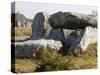 Kermario Menhirs in Carnac, Morbihan, Brittany, France, Europe-null-Stretched Canvas