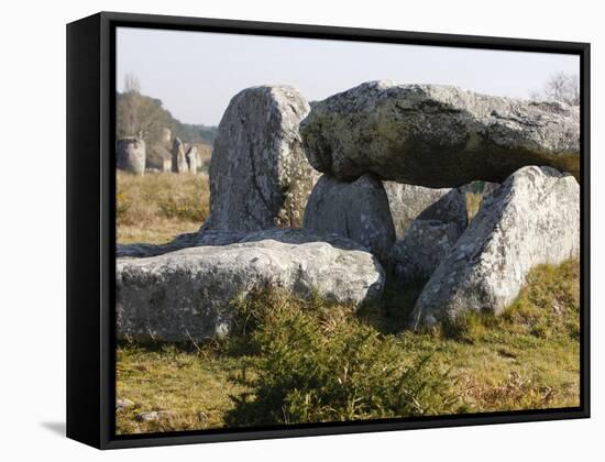 Kermario Menhirs in Carnac, Morbihan, Brittany, France, Europe-null-Framed Stretched Canvas