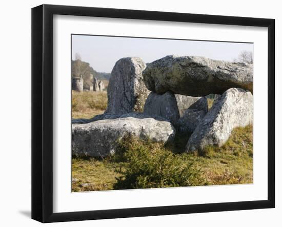 Kermario Menhirs in Carnac, Morbihan, Brittany, France, Europe-null-Framed Photographic Print