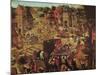 Kermesse with Theatre and Procession-Pieter Brueghel the Younger-Mounted Giclee Print