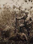 Col. Roosevelt Standing Beside a Water Buffalo Which He Has Shot-Kermit Roosevelt-Framed Photographic Print