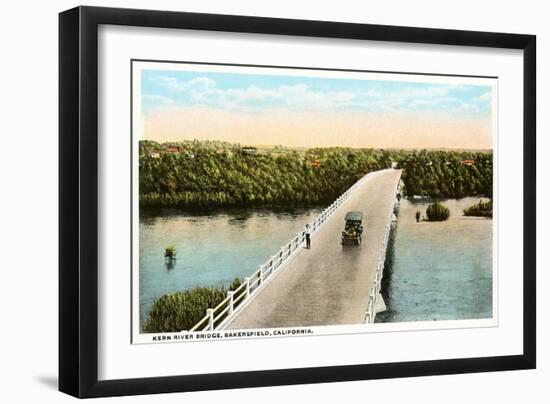 Kern River Bridge, Bakersfield, California-null-Framed Art Print