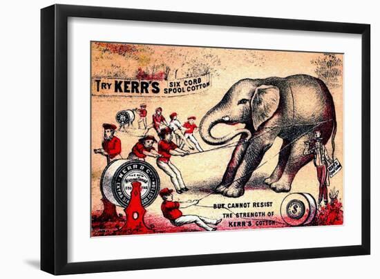 Kerr's Six Cord Spool Cotton, About 1890-Jim Griffin-Framed Art Print