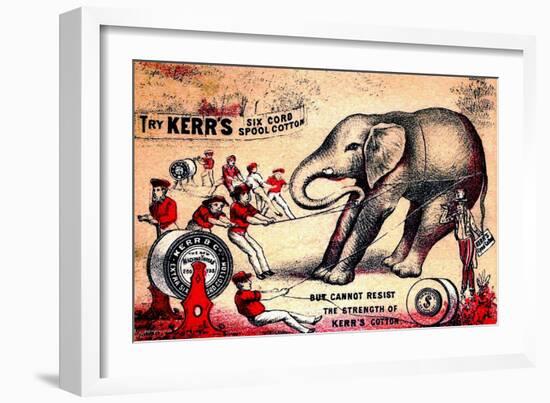 Kerr's Six Cord Spool Cotton, About 1890-Jim Griffin-Framed Art Print