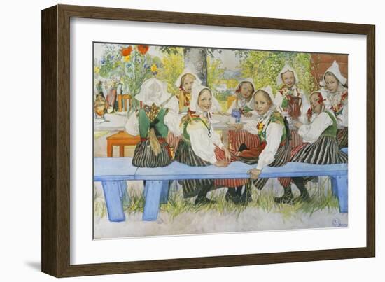 Kersti's Birthday, 1909-Carl Larsson-Framed Giclee Print