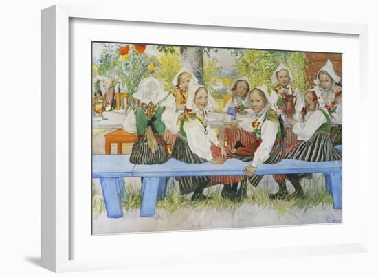 Kersti's Birthday, 1909-Carl Larsson-Framed Giclee Print