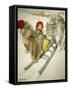 Kersti Sledging, 1901-Carl Larsson-Framed Stretched Canvas