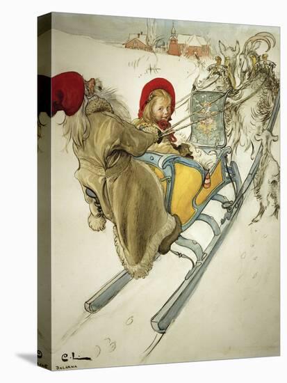 Kersti Sledging, 1901-Carl Larsson-Stretched Canvas