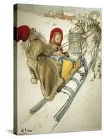 Kersti Sledging, 1901-Carl Larsson-Stretched Canvas