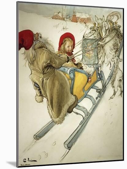 Kersti Sledging, 1901-Carl Larsson-Mounted Giclee Print