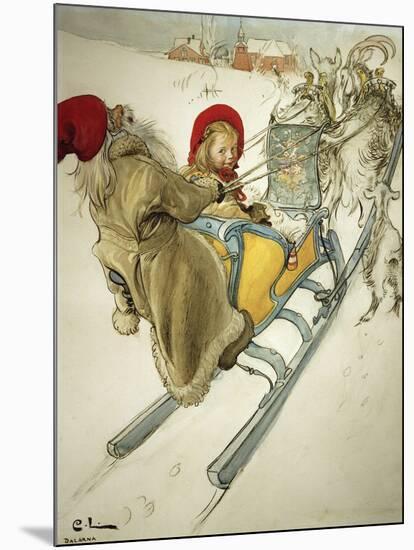 Kersti Sledging, 1901-Carl Larsson-Mounted Giclee Print