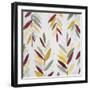 Kesa Leaves in Purple-Lanie Loreth-Framed Art Print