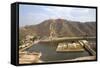 Kesar Kyari Bagh Gardens, Maota Lake, Amber Fort, Jaipur, Rajasthan, India, Asia-Peter Barritt-Framed Stretched Canvas