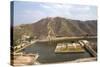 Kesar Kyari Bagh Gardens, Maota Lake, Amber Fort, Jaipur, Rajasthan, India, Asia-Peter Barritt-Stretched Canvas